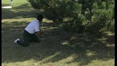 Amazing golf shot - Ballesteros on his knees