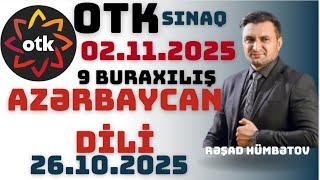 Otk Buraxiliş 2 Noyabr 2025 Azərbaycan Di̇li̇ 9-Cu Si̇ni̇f