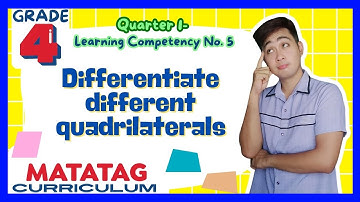 Differentiate Different Quadrilaterals- Grade 4: Q1- LC5 MATATAG Curriculum