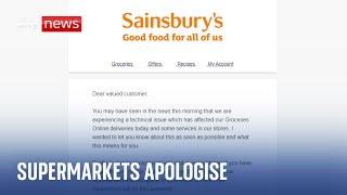 Sainsbury's and Tesco apologise for 'inconvenience' after in store and online 'technical issues'