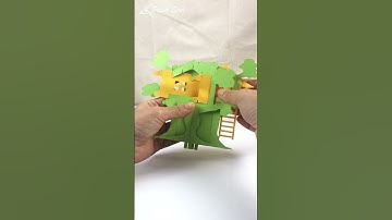 Tree house pop-up card DIY | Paper Soul Craft #cardmakingtutorials #popupcardtutorial  #diyprojects