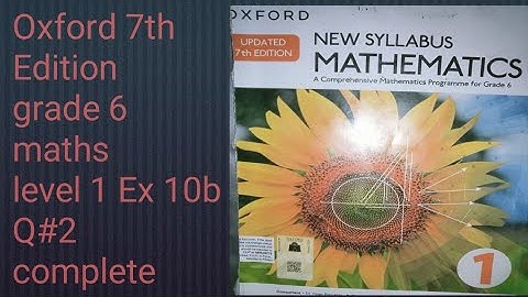 Exercise 10b question no 1 Book 1 D1 mathematics Oxford New Syllabus ||Chapter 10  Ex 10b Q#2