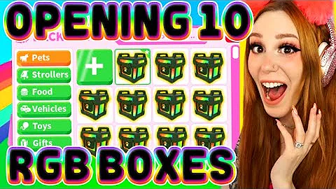 I Opened 10 RARE RGB BOXES In ADOPT ME! Roblox Adopt Me Egg Opening