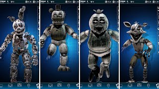 FNAF AR 4th Closet Stylized Phantom + Springtrap Animatronics Jumpscare & Workshop Animations