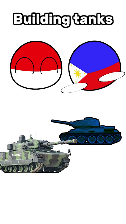 Indonesia vs Philippines tanks building #shorts #animation #memes #countryballs