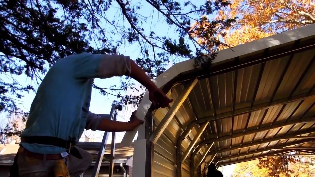 Metal Carport Installation to Finished product. YouTube