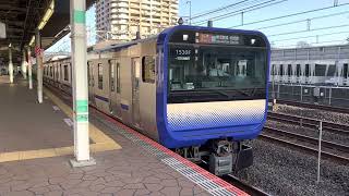 E235系1000番台クラF-10編成+クラJ-03編成市川発車