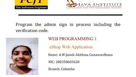 program the admin sign in process including the verification code