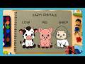 Draw and Paint Farm Animals 🐄🐷🐑 | Cow, Pig & Sheep | Easy Drawing for Kids #howtodraw