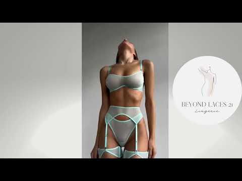 See Through Sheer Mesh Lingerie Set Bra Briefs Bikini Boudoir Sensual Underwear Uncensored