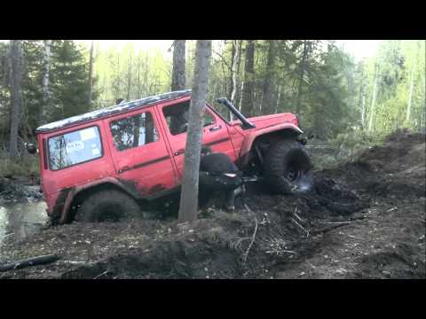 G wagen in mud hole