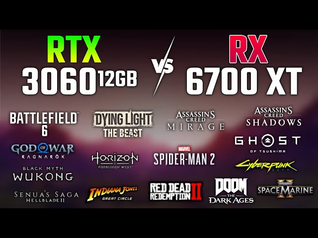 RTX 3060 vs RX 6700 XT | Test in 15 Games | 1080p - YouTube