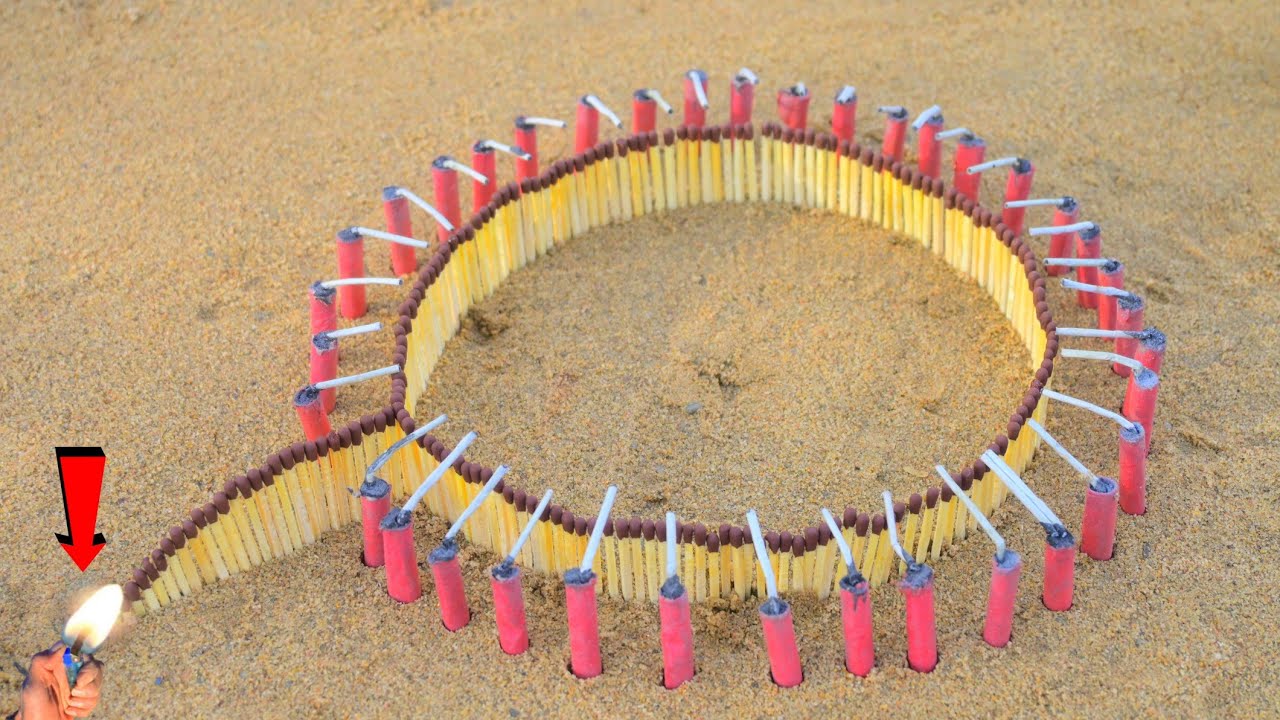 Crackers Experiment | Matchsticks Chain Reaction Domino Amzing ...