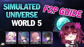 Kafka gets DOMINATED by Lv. 40 Free Characters in Simulated Universe World 5 in Honkai: Star Rail!