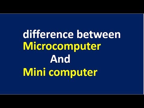 difference between Microcomputer and Mini computer - YouTube
