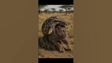 Python vs Leopard: The Deadly Struggle for Survival! 🐆🐍 #wildlife #shorts