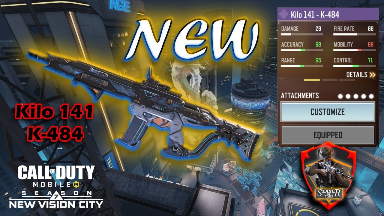 Cod Killo *NEW* KILLO 141 - K-484 Gunsmith in BR | COD Mobile Season 07 - YouTube