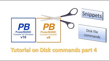 PowerBasic Snippets - Tutorial on the use of the Disk/Directory commands part 4