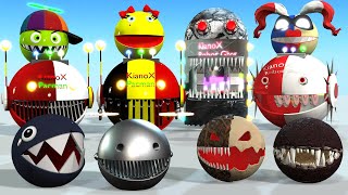 Pacman vs Ghost Pacman vs Robot Pacman vs Monster Pacman Big battle between robots