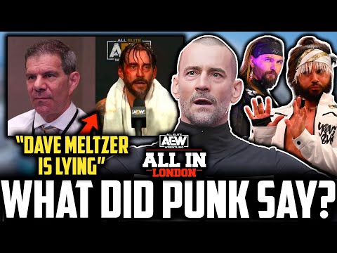 AEW CM Punk u0026 Young Bucks All In BACKSTAGE TALK | Punk Says Meltzer IS LYING? | McIntyre WWE DEAL