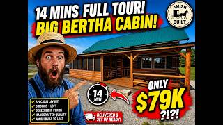 ONLY $79K ?!?! FULL 14 MINS TOUR OF BIG BERTHA 1.0 AMISH BUILT MODULAR CABIN, AMISH PREFAB HOME