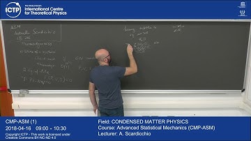 Advanced Statistical Mechanics (CMP-ASM) 1 of 12