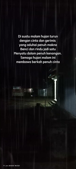 Story Wa Hujan Malam Hari || Story WA 30 detik