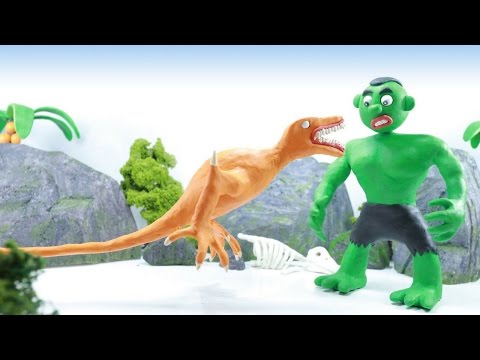 Dinotopia - Dinosaur King vs Hulk Epic Battle | Cartoon version