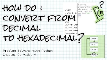 How do I convert from decimal to hexadecimal? Problem Solving with Python Ch 0 Concept