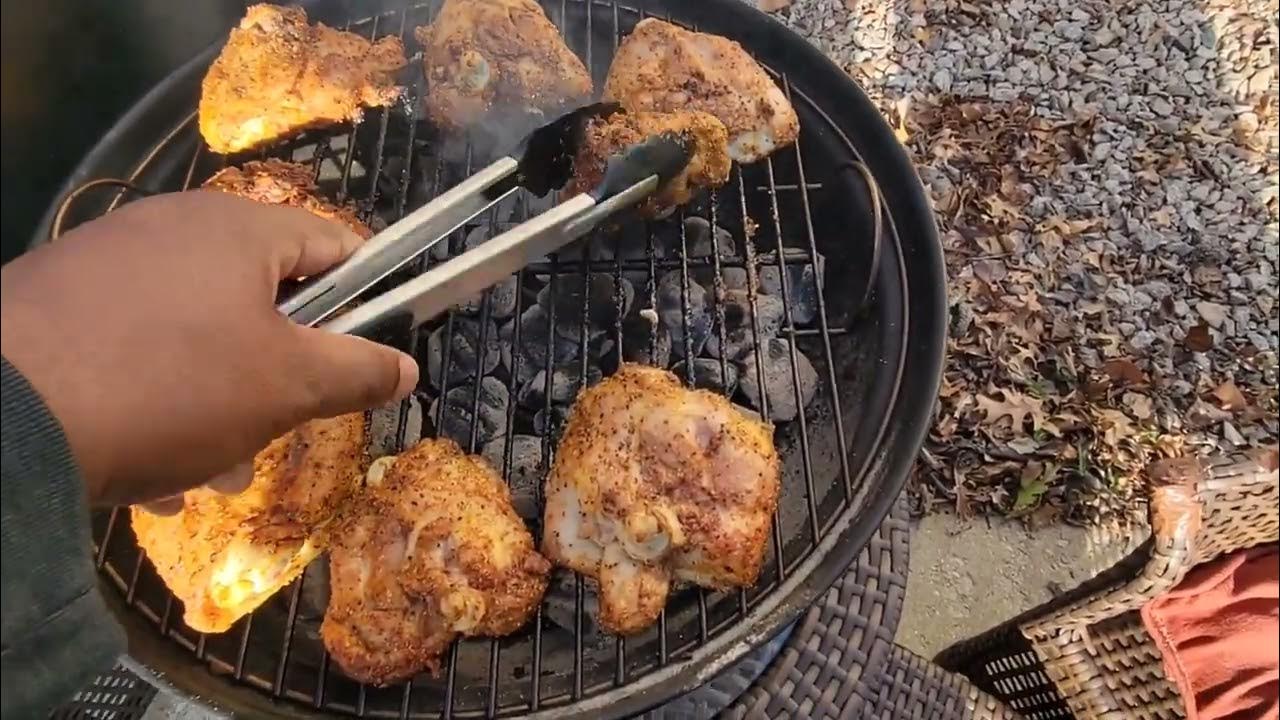How to Grill Awesome Chicken Thighs on a er Kettle BBQ Chicken on a er Jumbo Joe YouTube
