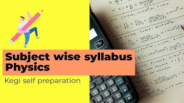 Subject wise syllabus physics for pondicherry competitive exams