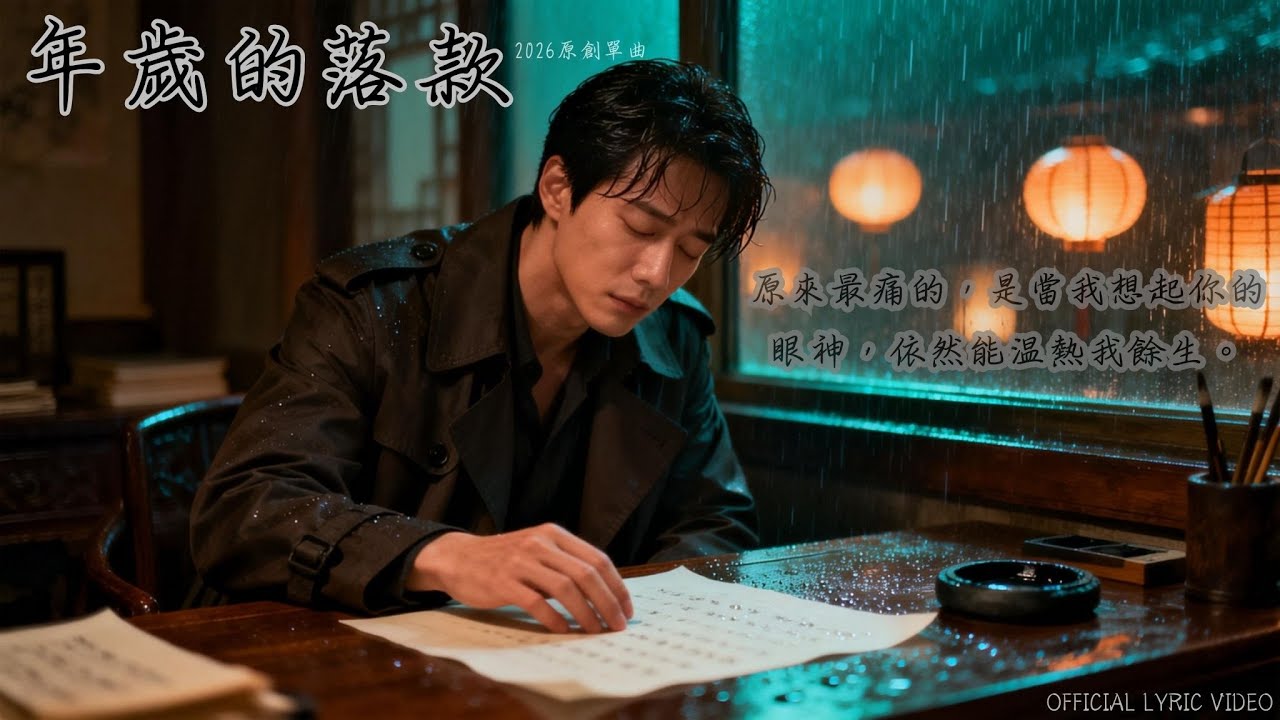 【中文抒情歌】🎵歌名🎵【年歲的落款】｜動態歌詞｜2026 催淚情歌天花板！如果你心底也藏著一個「不可能的人」，聽完這首歌請別哭。