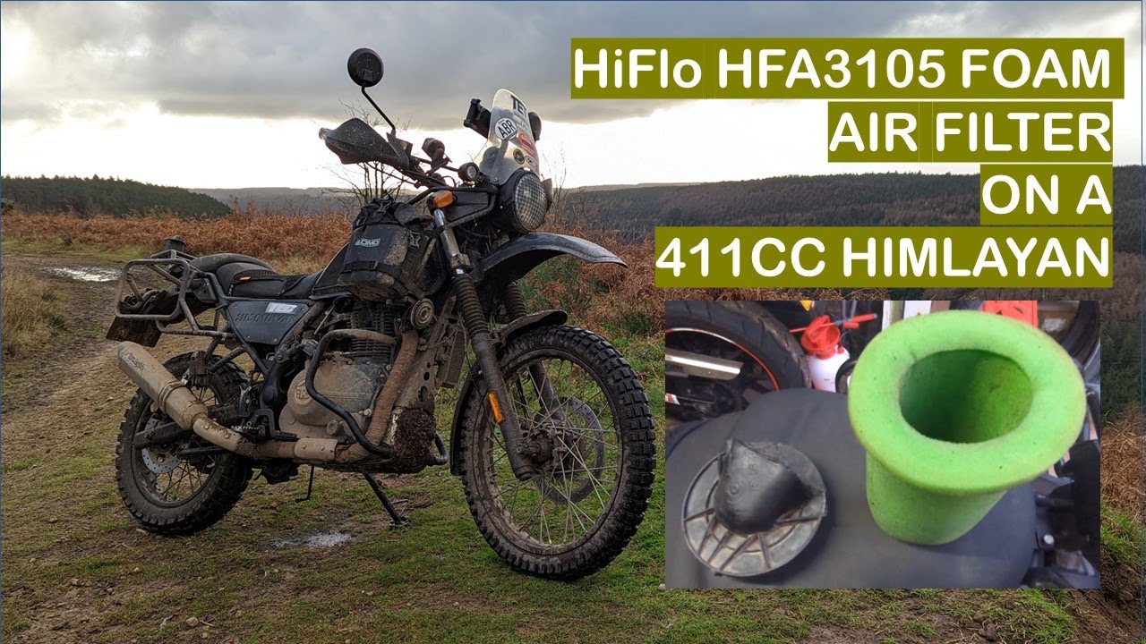 RE Himalayan - Foam HiFlo Air filter replacing OEM paper - HiFlo HFA3105 into the stock air box