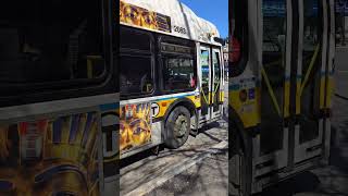 MBTA XDE40 Bus 2083 leaving Central Square @RaisedLetter