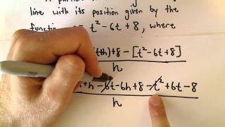Instantaneous Velocity Using Limit Definition of Derivative