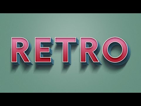 Retro Text Effect Adobe Photoshop Tutorial