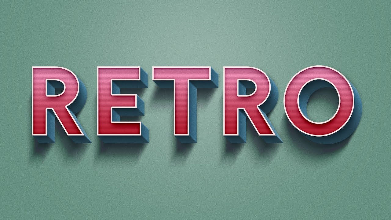 How To Create A Retro Text Effect In Adobe Photoshop Graphics Pro