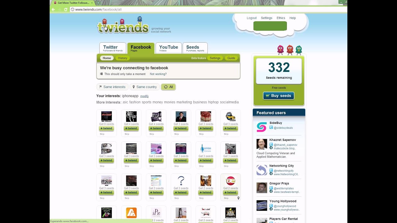 How to get unlimited fans in Facebook and Youtube views using Twiends and Fiverr