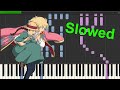 Merry-Go-Round of Life (Tik Tok Cover) from Howl’s Moving Castle // SLOWED Piano Tutorial