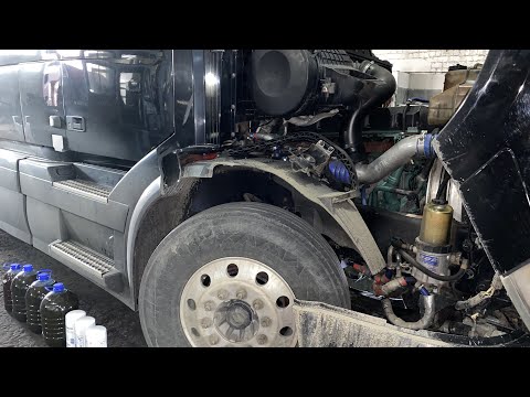 Установка двс Volvo d13c заместо Камминс 15 ISX. Полная замена двигателя Cummins на Вольво VNL