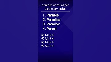 𝘿𝙞𝙘𝙩𝙞𝙤𝙣𝙖𝙧𝙮 𝙊𝙧𝙙𝙚𝙧 𝙍𝙚𝙖𝙨𝙤𝙣𝙞𝙣𝙜 | 𝙈𝘾𝙌 |2 September,2025 | #reasoning #dictionary #forallexams #english