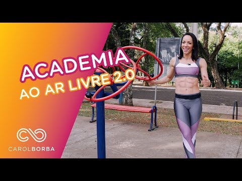 Treino para braços e abdômen na Academia ao ar Livre - Carol Borba