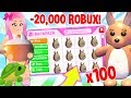 UNHATCHING 100 BRAND NEW AUSSIE EGGS IN ADOPT ME! Roblox Adopt Me Brand New Update