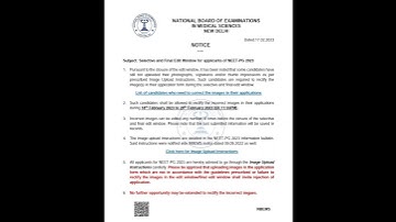 NEET PG 2023 | NBEMS NOTICE | FINAL EDIT WINDOW
