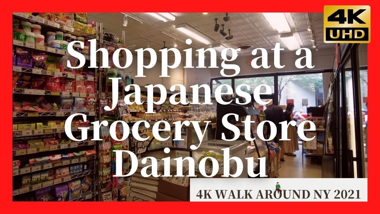 Shopping at a Japanese Grocery Store Dainobu Walk around NY 2021 4K