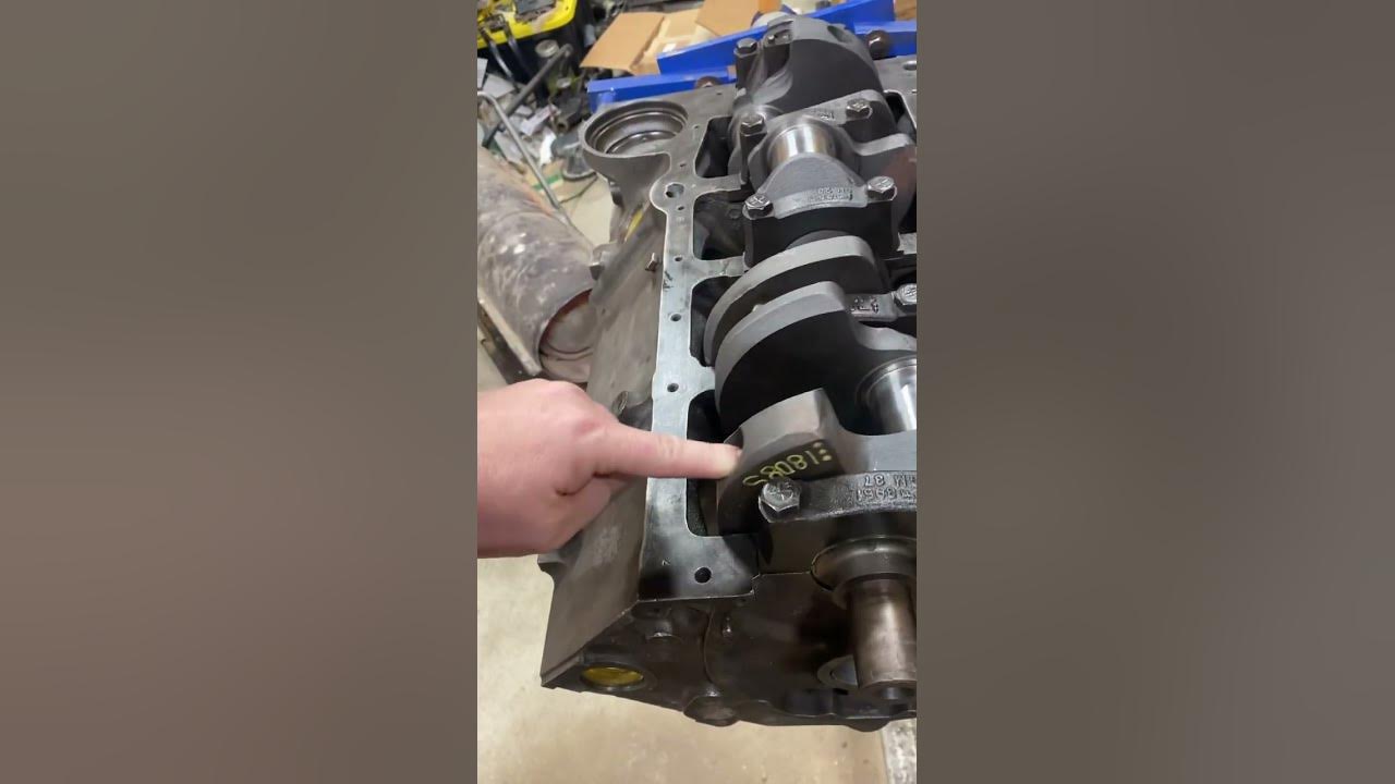1966 Chevy C10 283 rebuild project crank installed YouTube