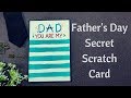 How to make Father's day Secret Scratch Card || DIY Birthday Card For DAD