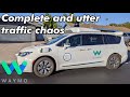 Waymo Self Driving Car v.s. Parking Lot Insanity + a Hard Lane Merge | JJRicks Rides With Waymo #15