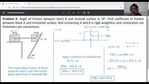 Problem 4 - Friction/Engineering Mechanics