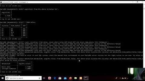 MEMBUAT DATABASE MENGGUNAKAN CMD (UAS PROJECT BASIS DATA) part 2
